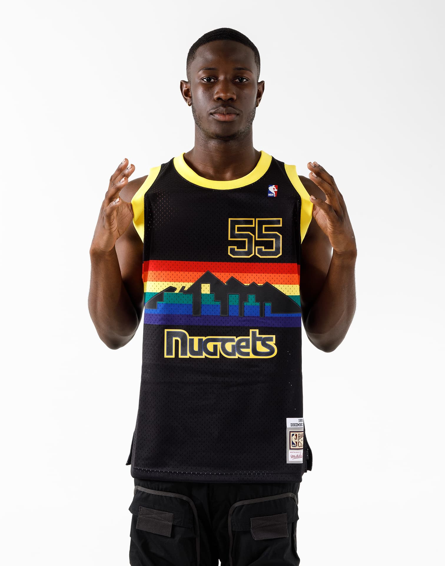 Mitchell & Ness, Shirts, Dikembe Mutombo Denver Nuggets Nba Retro  Mitchell Ness Swingman Jersey