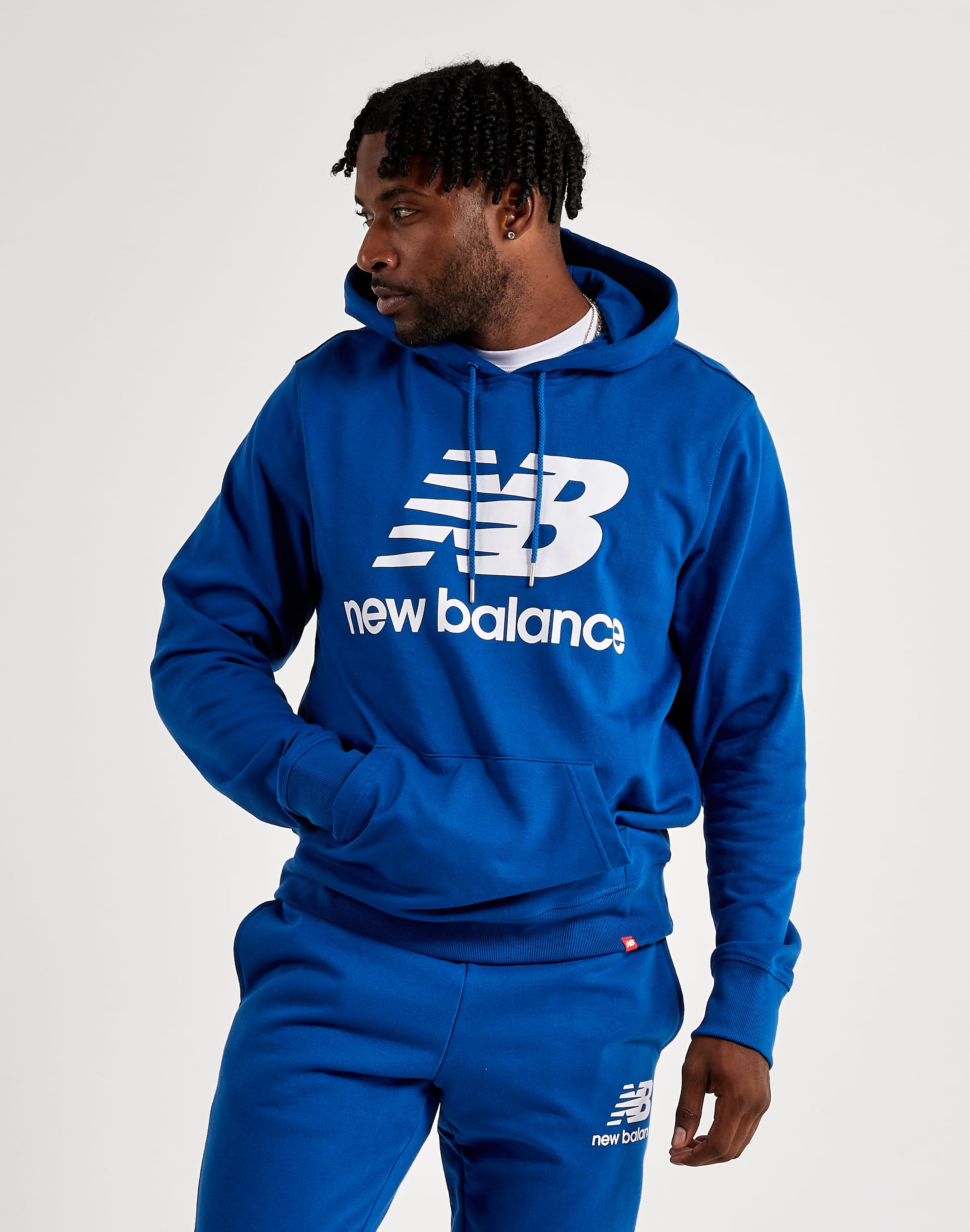 New Balance Essentials – DTLR Stacked Pullover Logo Hoodie
