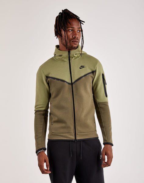 Nike olive green outlet tech hoodie XL