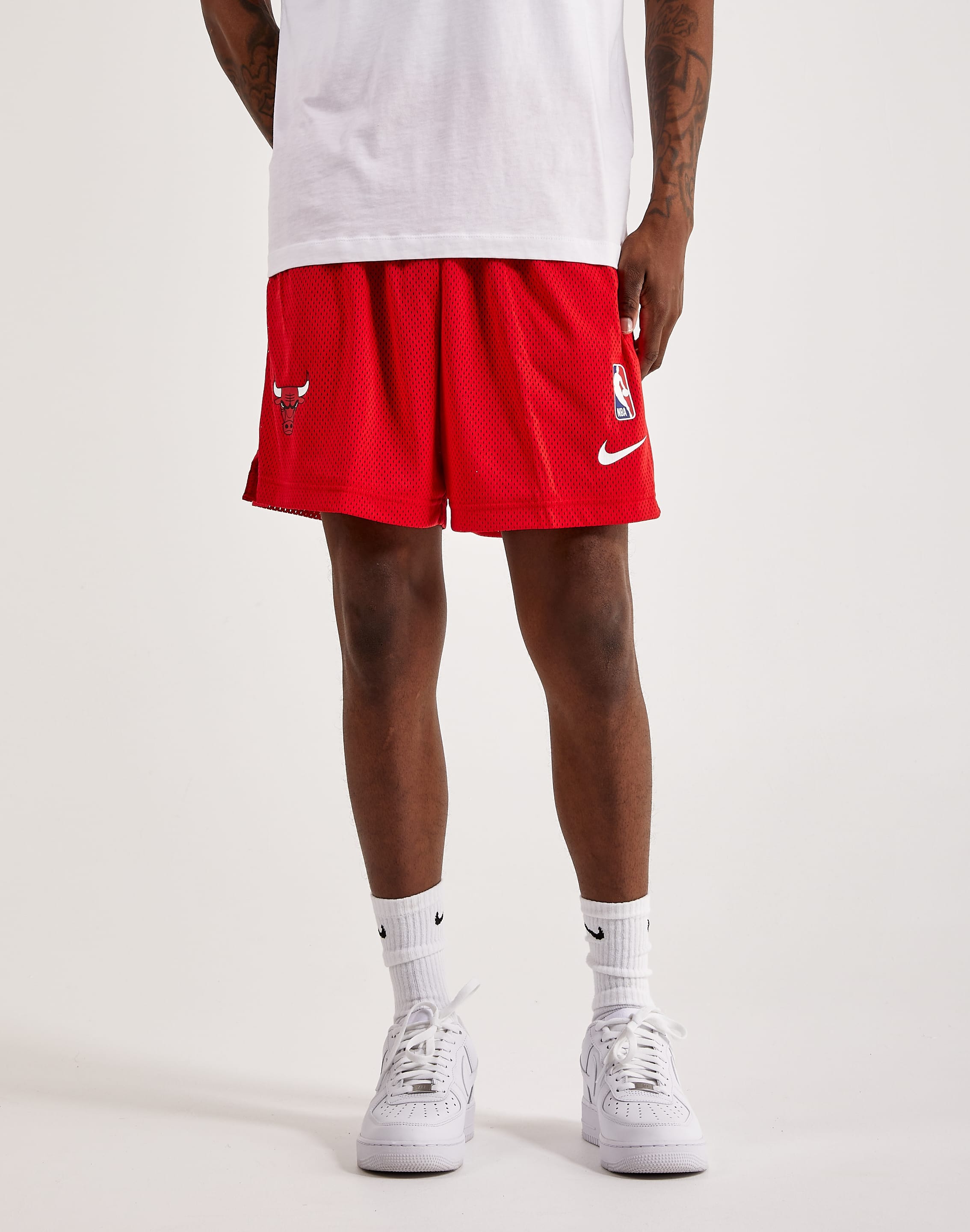 Nike Basketball NBA Chicago Bulls Dri-FIT shorts in red