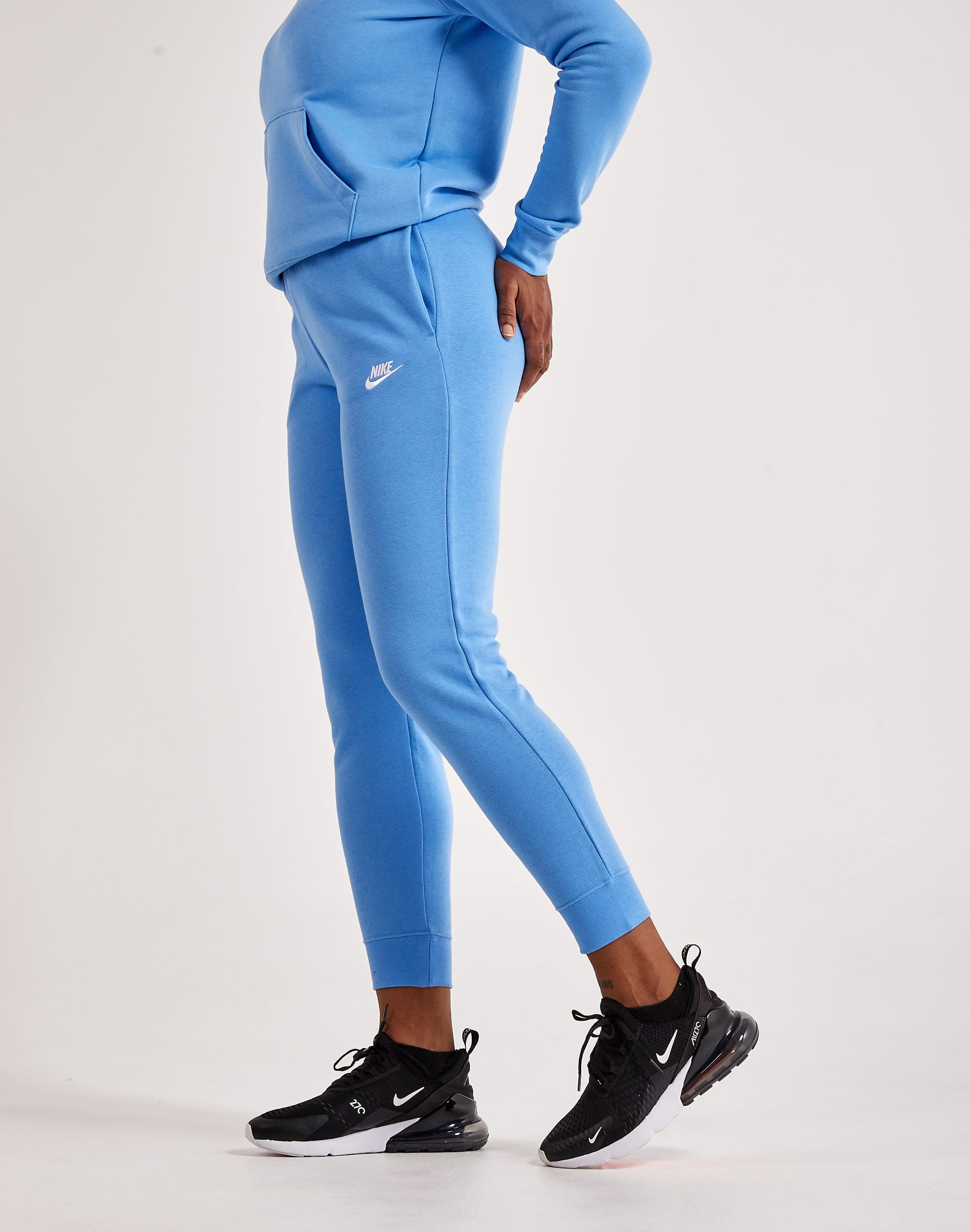 NIKE Nike Air Women's Mid-Rise Fleece Joggers, Sky blue Women's Casual  Pants