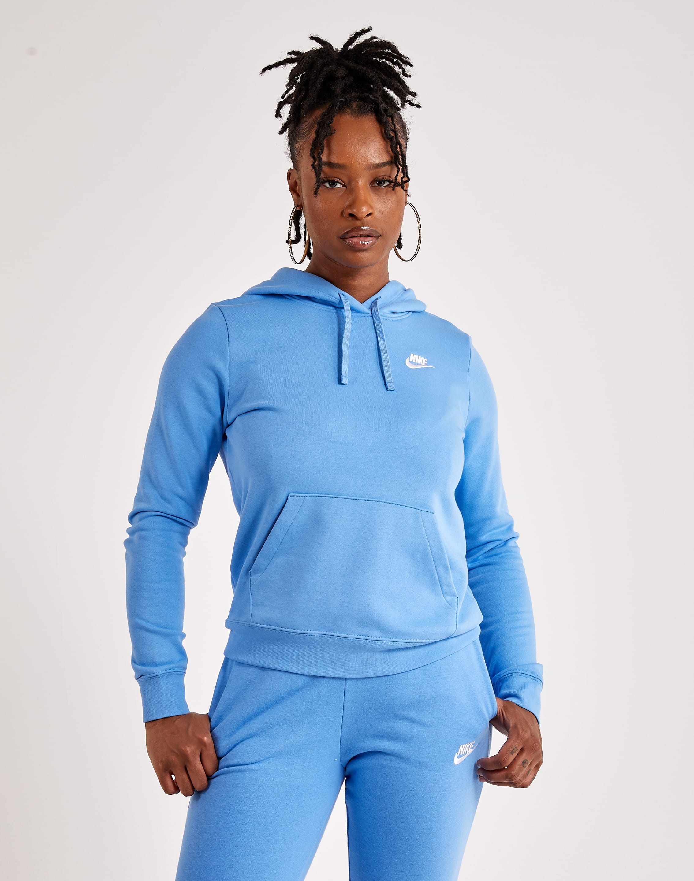 Nike Women's Sportswear Club Fleece Pullover Hoodie (Plus Size) in Blue -  ShopStyle