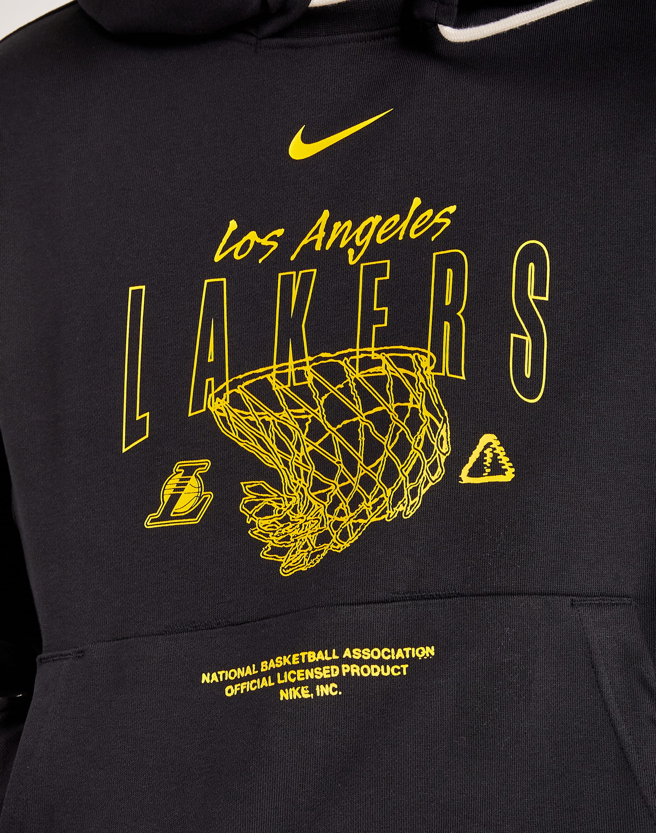 Nike Los Angeles Lakers Hoodie Mens Medium Black Dri-fit Authentic Logo NBA