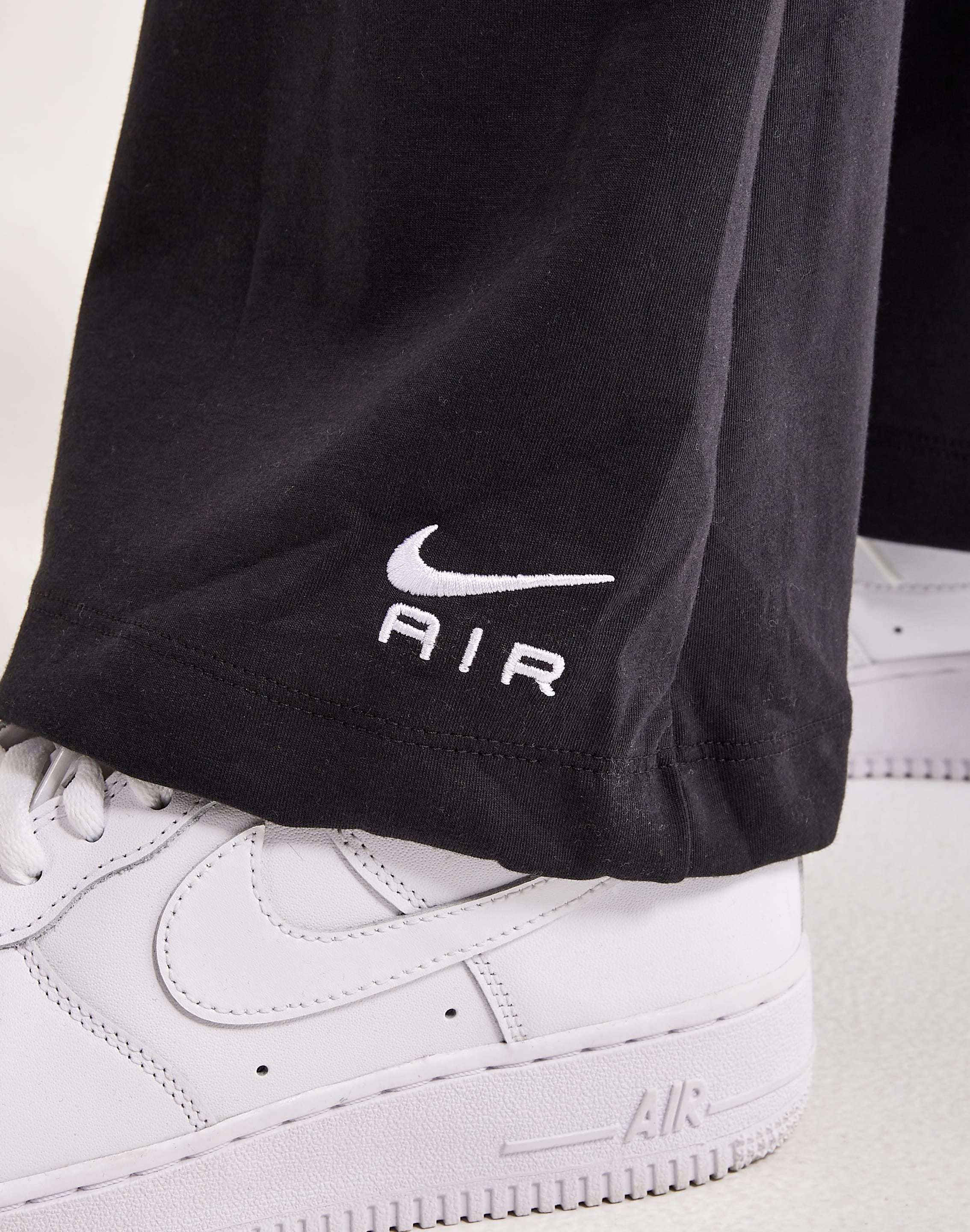Nike Air High Rise Flared Jersey Trousers In Black, FB8070-010