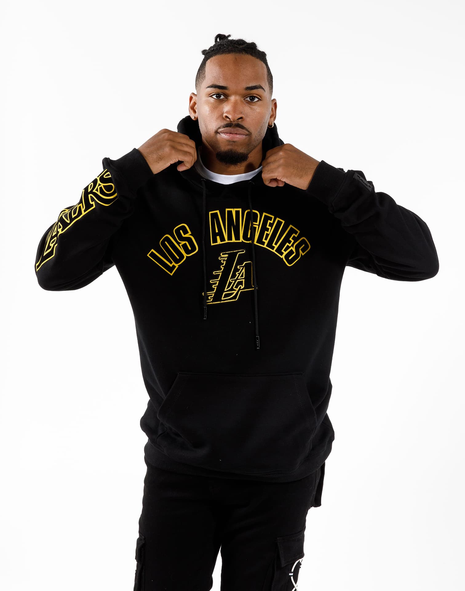Mitchell & Ness sweatshirt Los Angeles Lakers NBA Gold Team Logo Hoody black