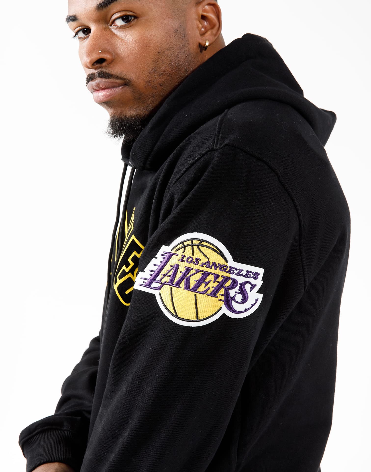 Pro Standard Nba Los Angeles Lakers Stacked Logo Hoodie