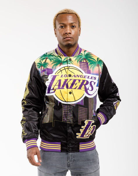 Varsity Los Angeles Black Pyramid Lakers Jacket - HJacket