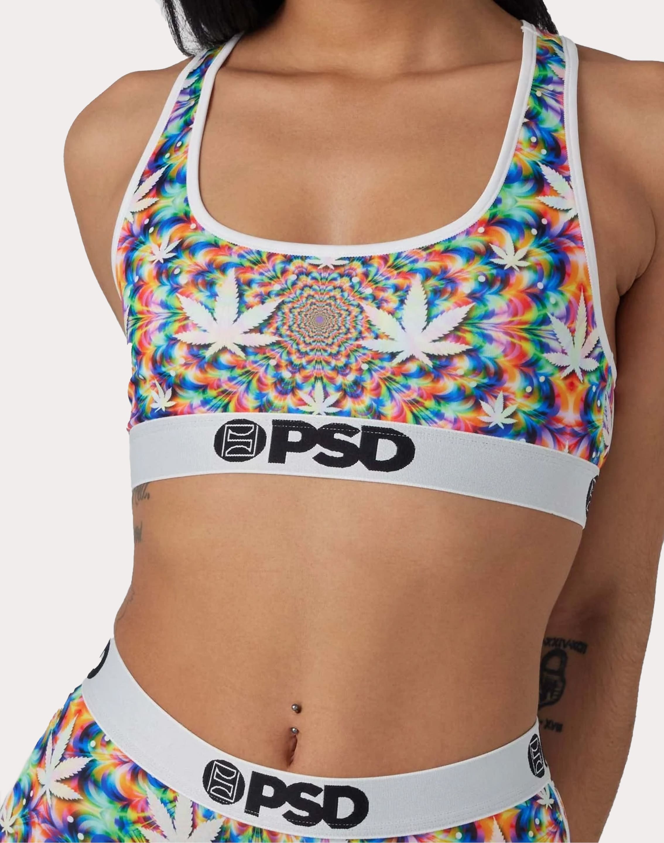 PSD Women's Celestial Print Sports Bra - Racerback Sports Bras for Women  with Breathable Microfiber Fabric