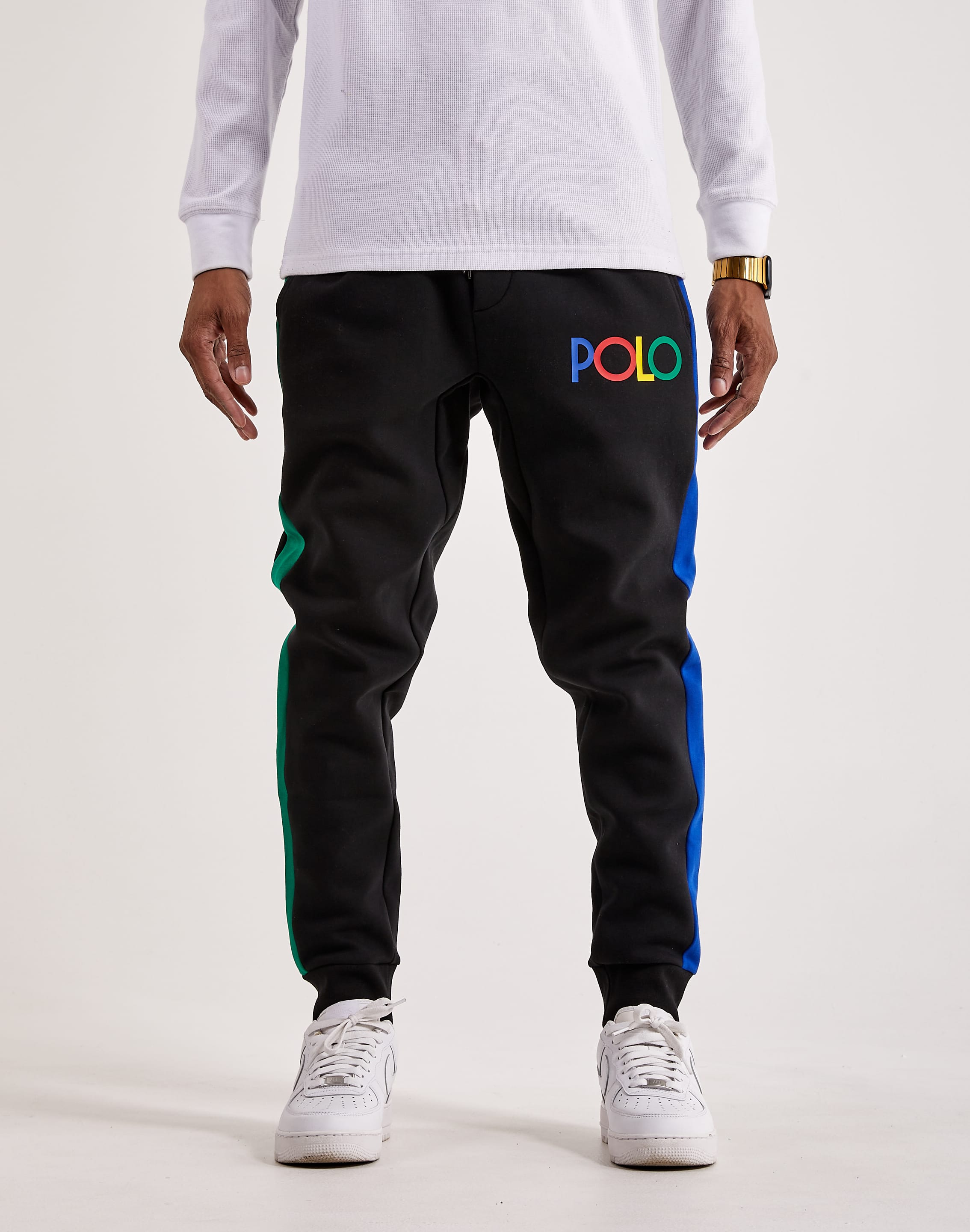 Polo Ralph Lauren player logo double tech joggers in black