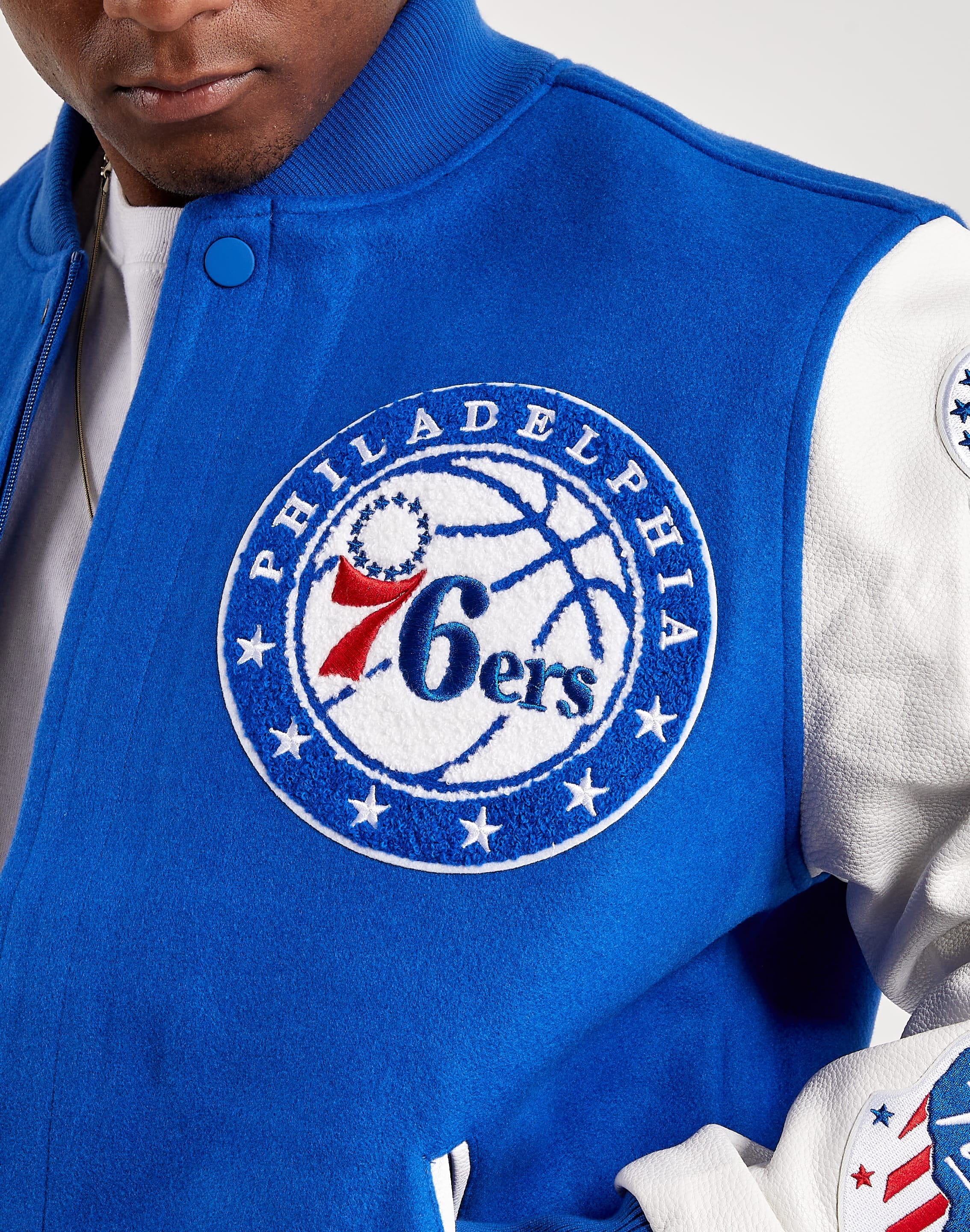 Shop Pro Standard Philadelphia 76ers Logo Varsity Jacket BP7654216-RYR blue