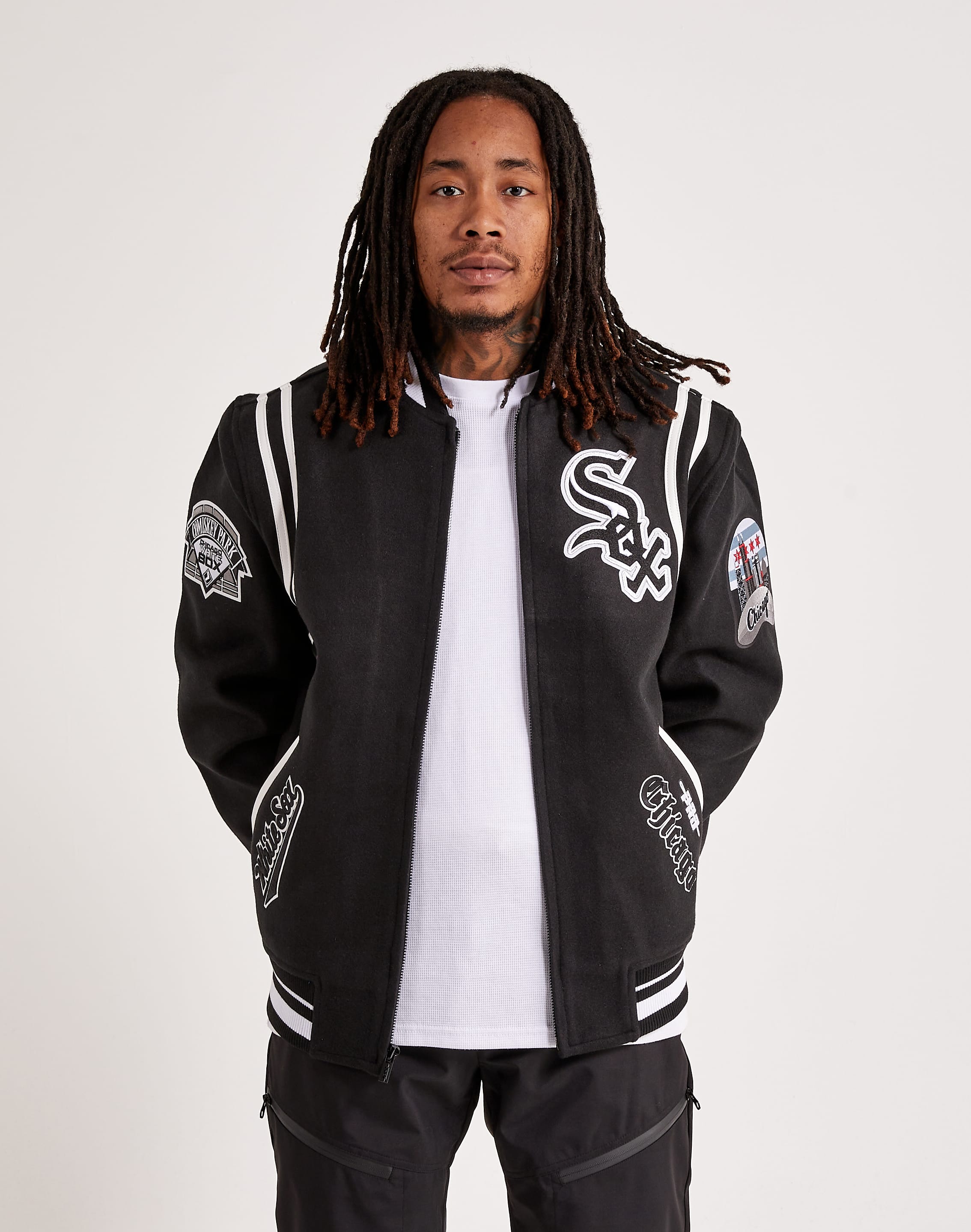 Pro Standard Chicago White Sox Remix Varsity Jacket (Black) M