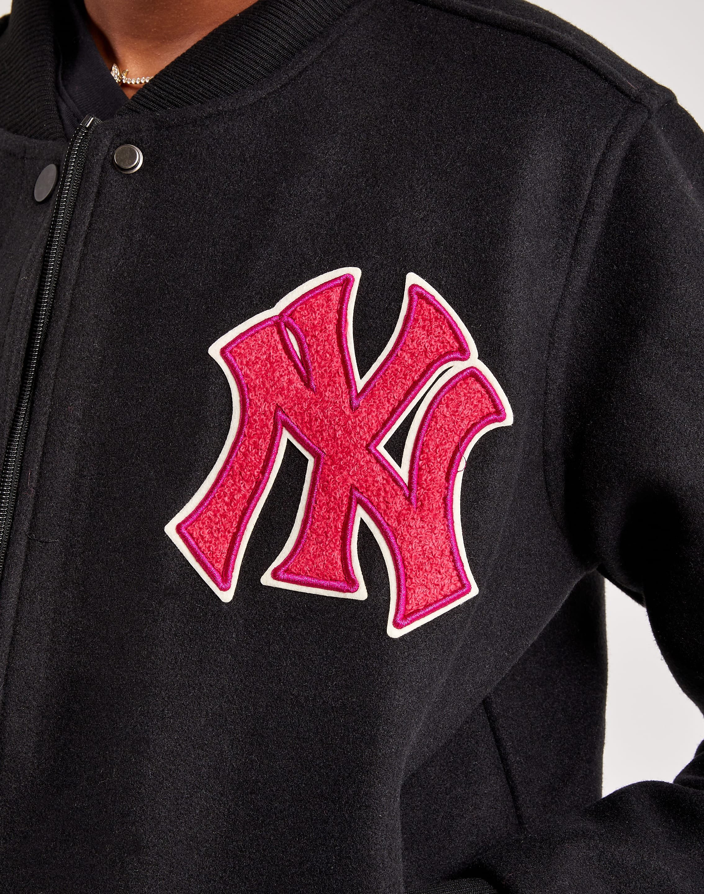 Pro Standard Yankees Wool Full-Zip Varsity Jacket - Women's