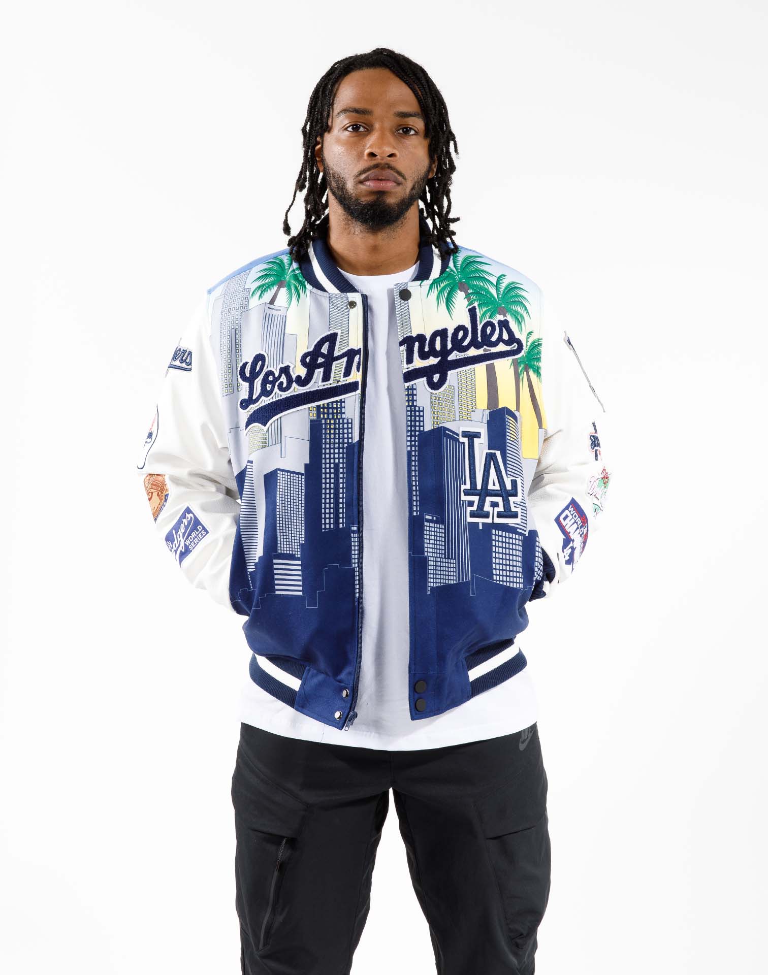 Pro Standard Mlb Los Angeles Dodgers Remix Varsity Jacket
