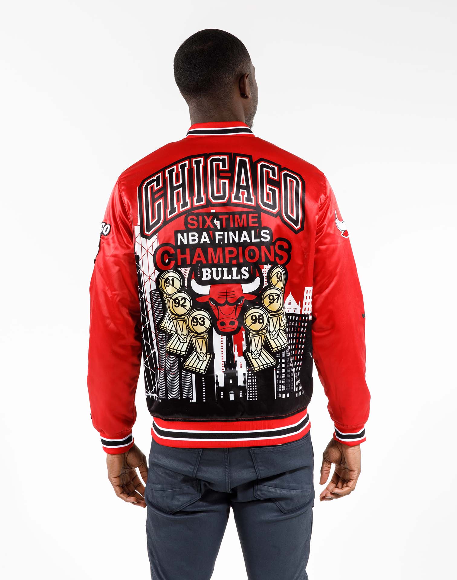 Maker of Jacket NBA Teams Jackets Chicago Bulls 6 Finals Time Champions