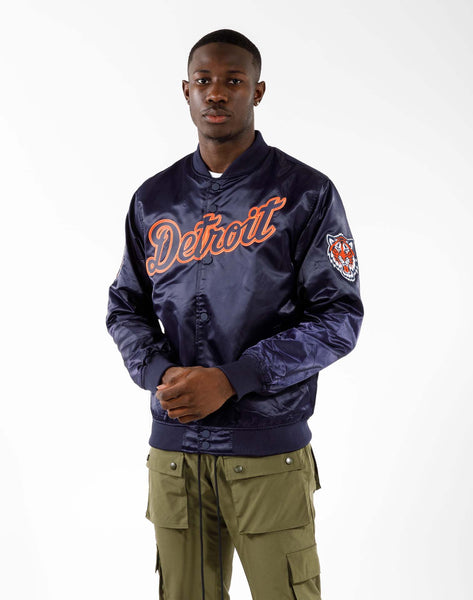 Shop Pro Standard Detroit Tigers Big Logo Satin Jacket LDT632063 blue