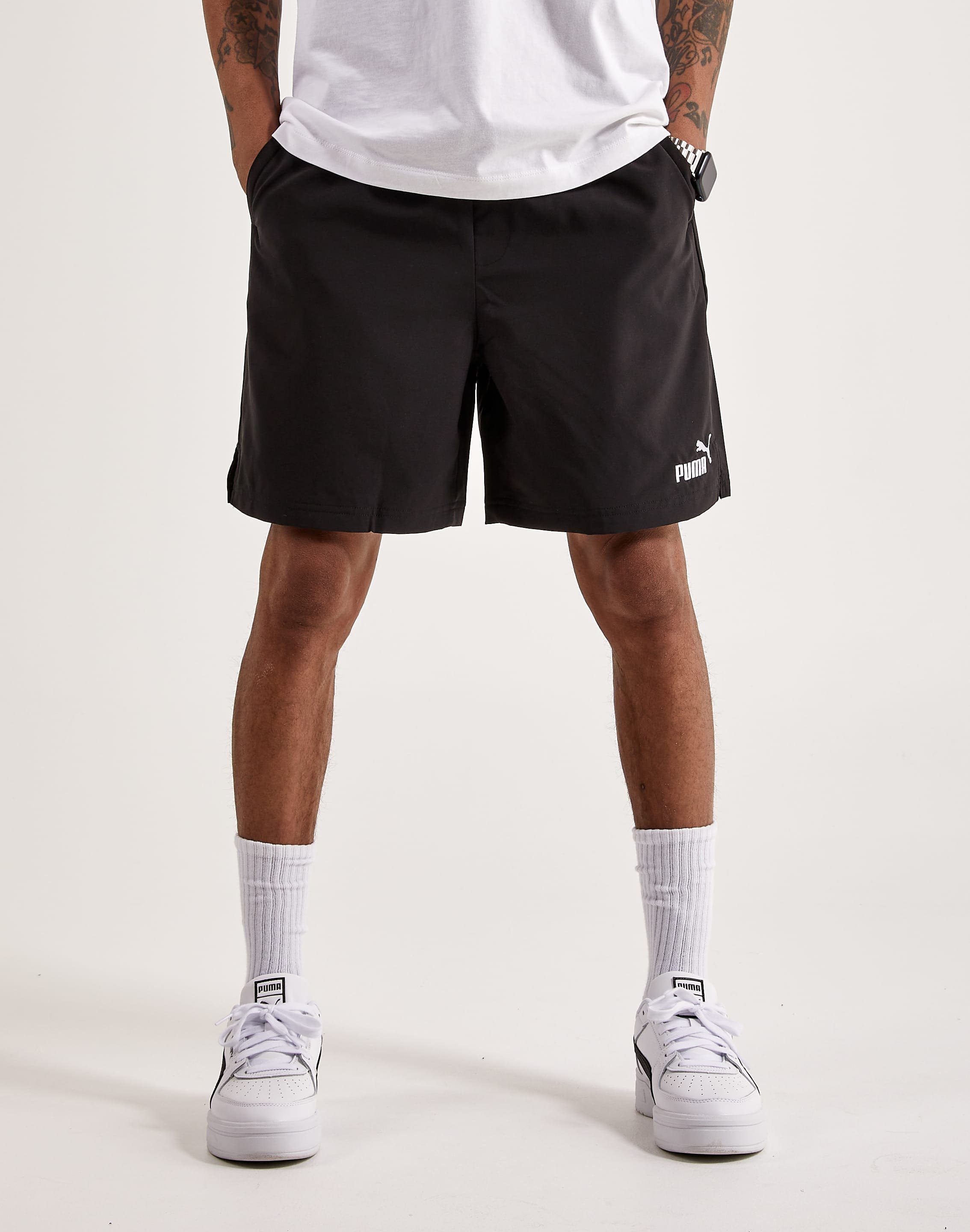 Puma essentials legging shorts in ochre