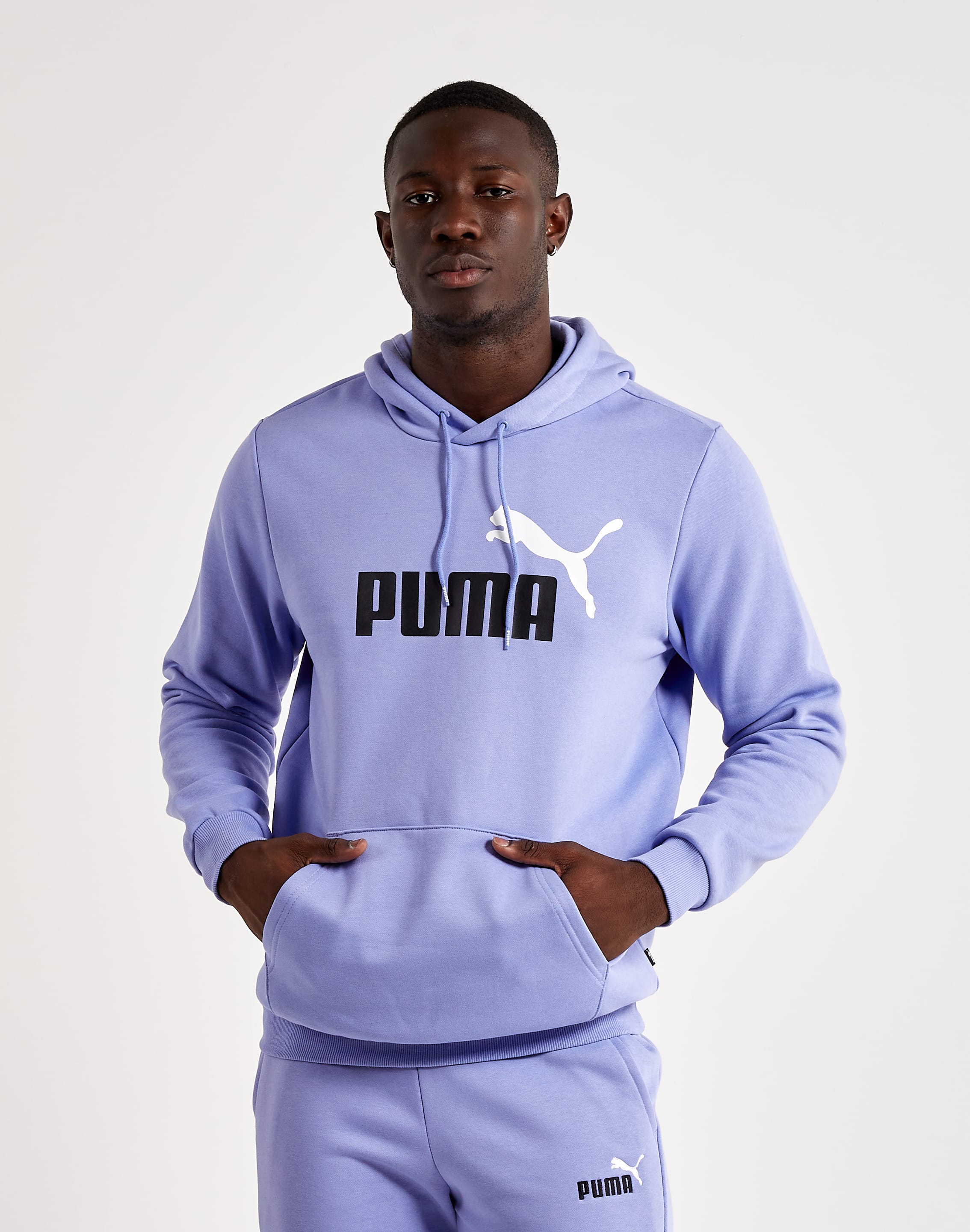 PUMA Big Logo Men's Fleece Hoodie in Blue for Men