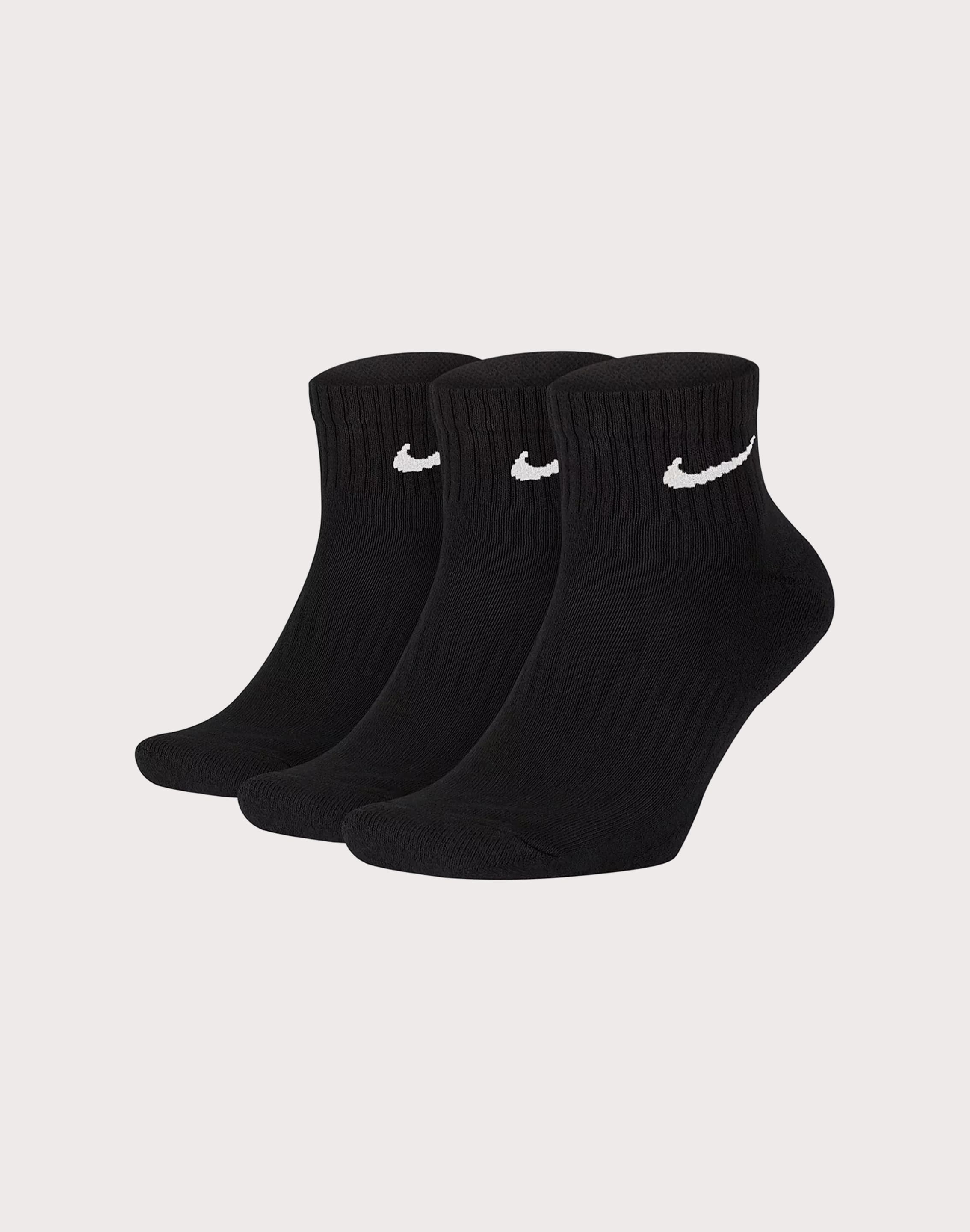 Nike 3 Pack Medium Everyday Cushion Ankle Socks (Black)
