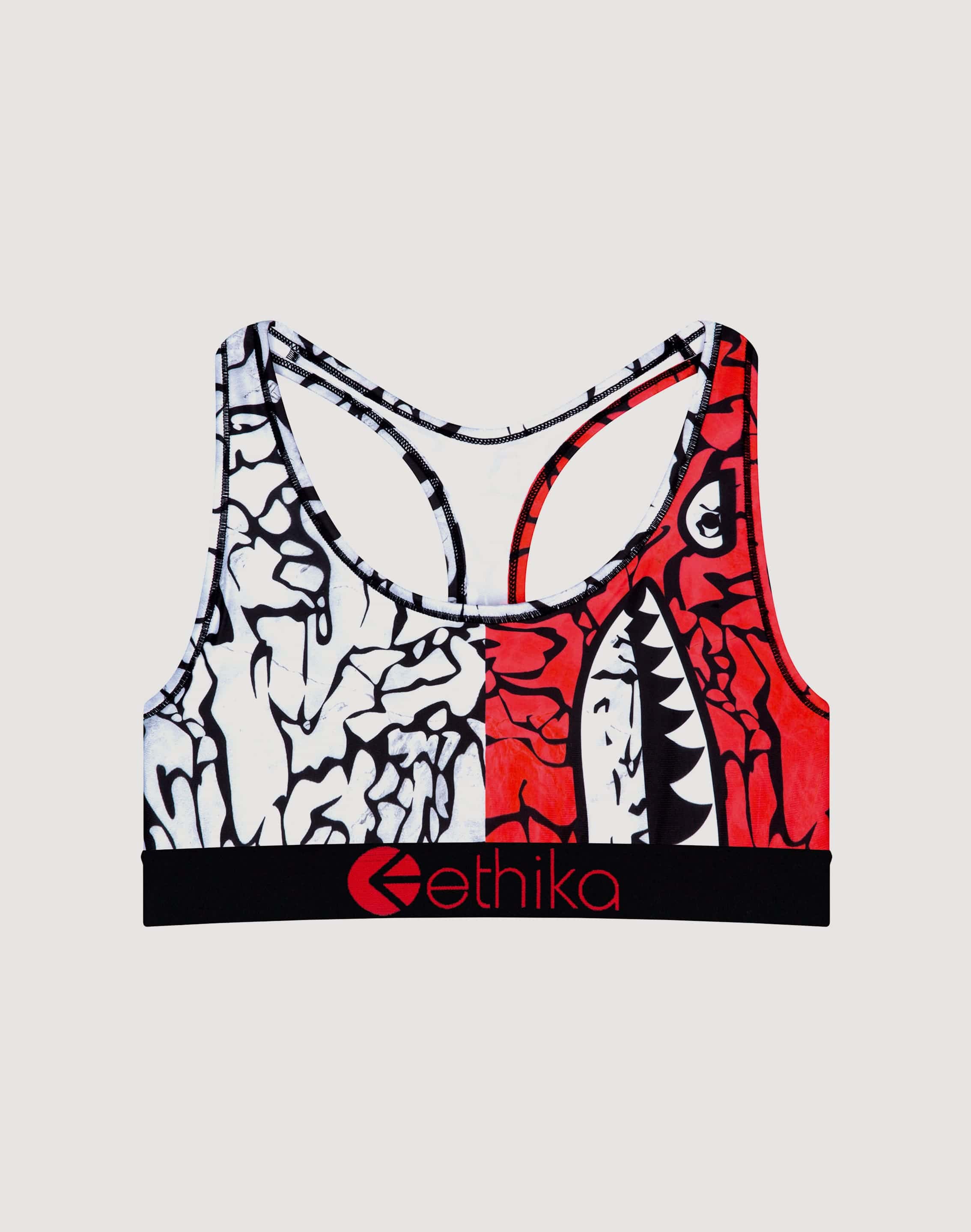 ETHIKA Street Tag Sports Bra - RED/BLACK
