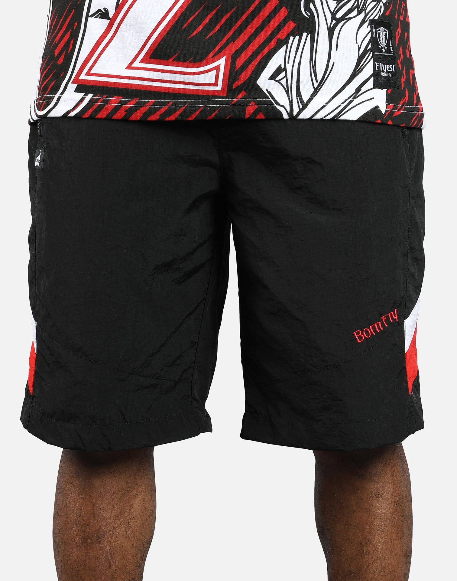 Born Fly Knickerbocker Nylon Shorts