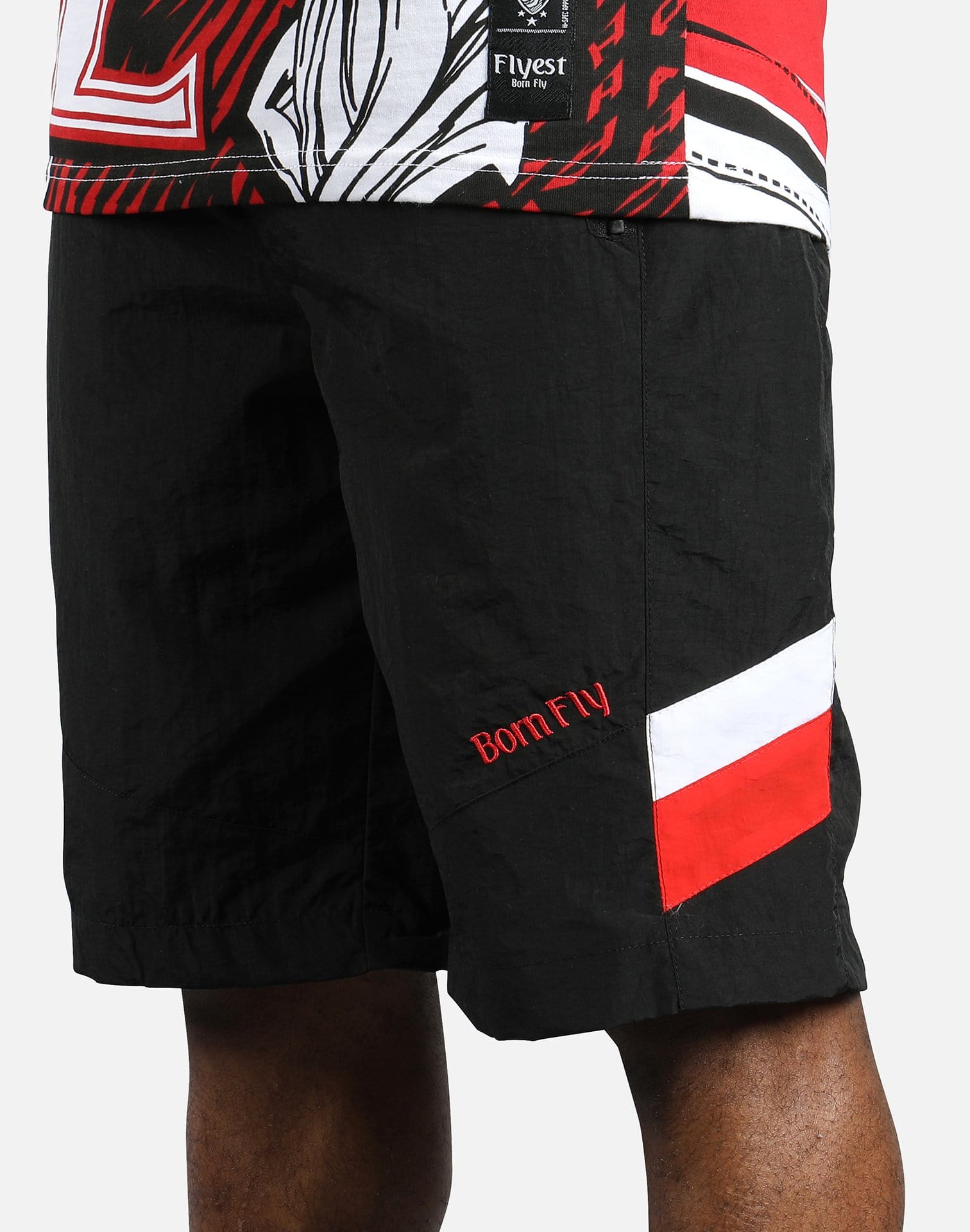 Born Fly Knickerbocker Nylon Shorts