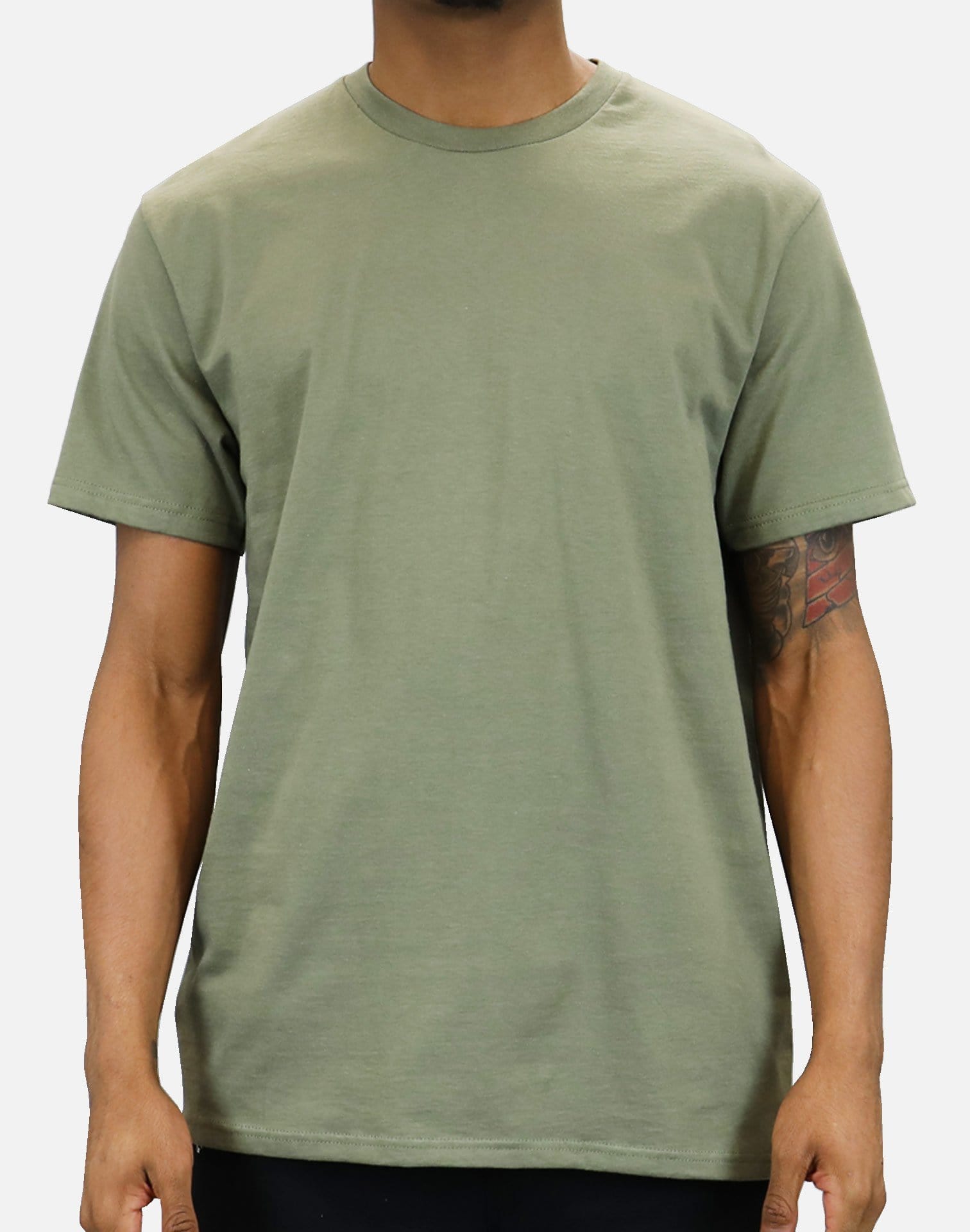 Denim House Basic Crew Neck Tee (Olive)