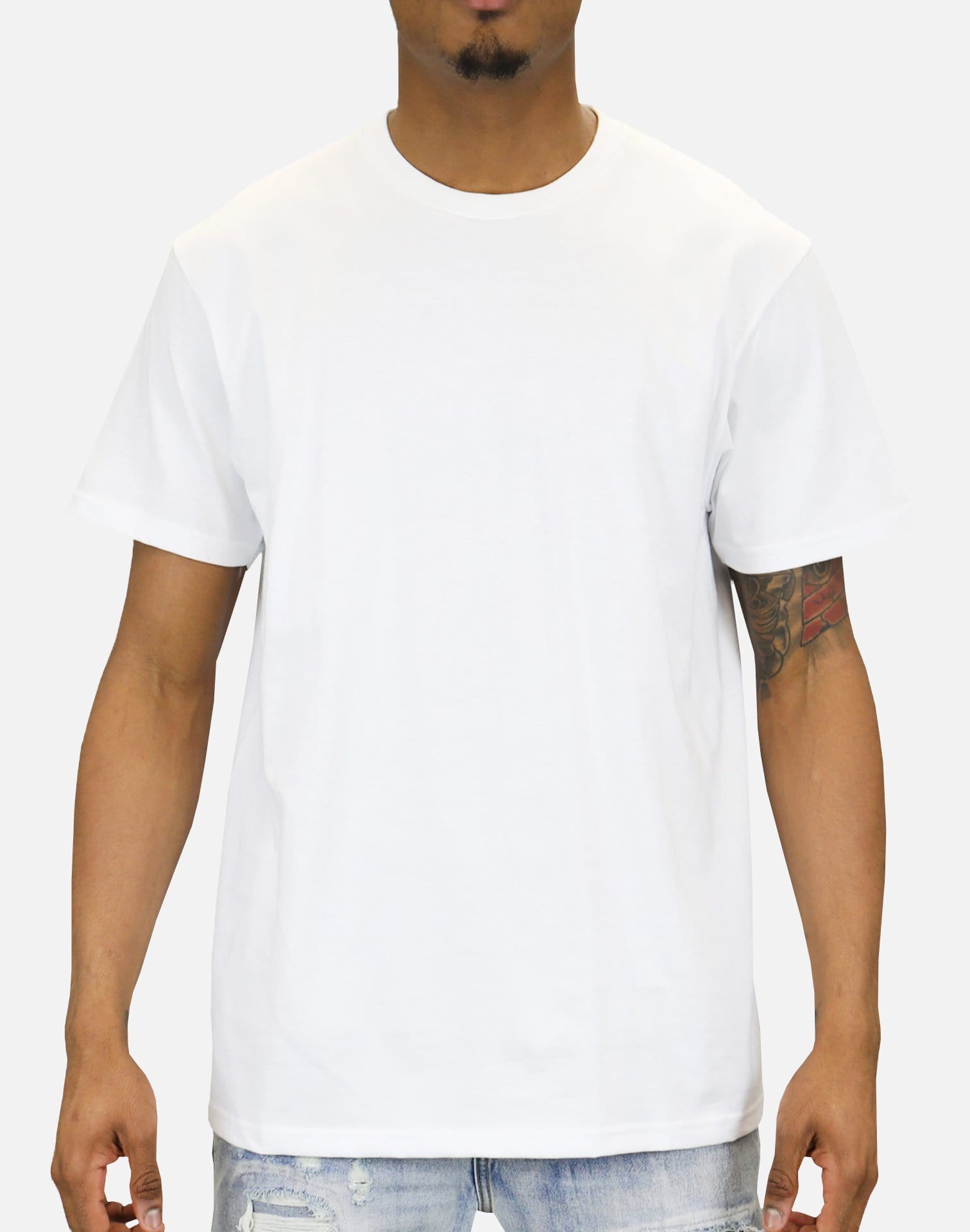 Denim House Basic Crew Neck Tee (White)