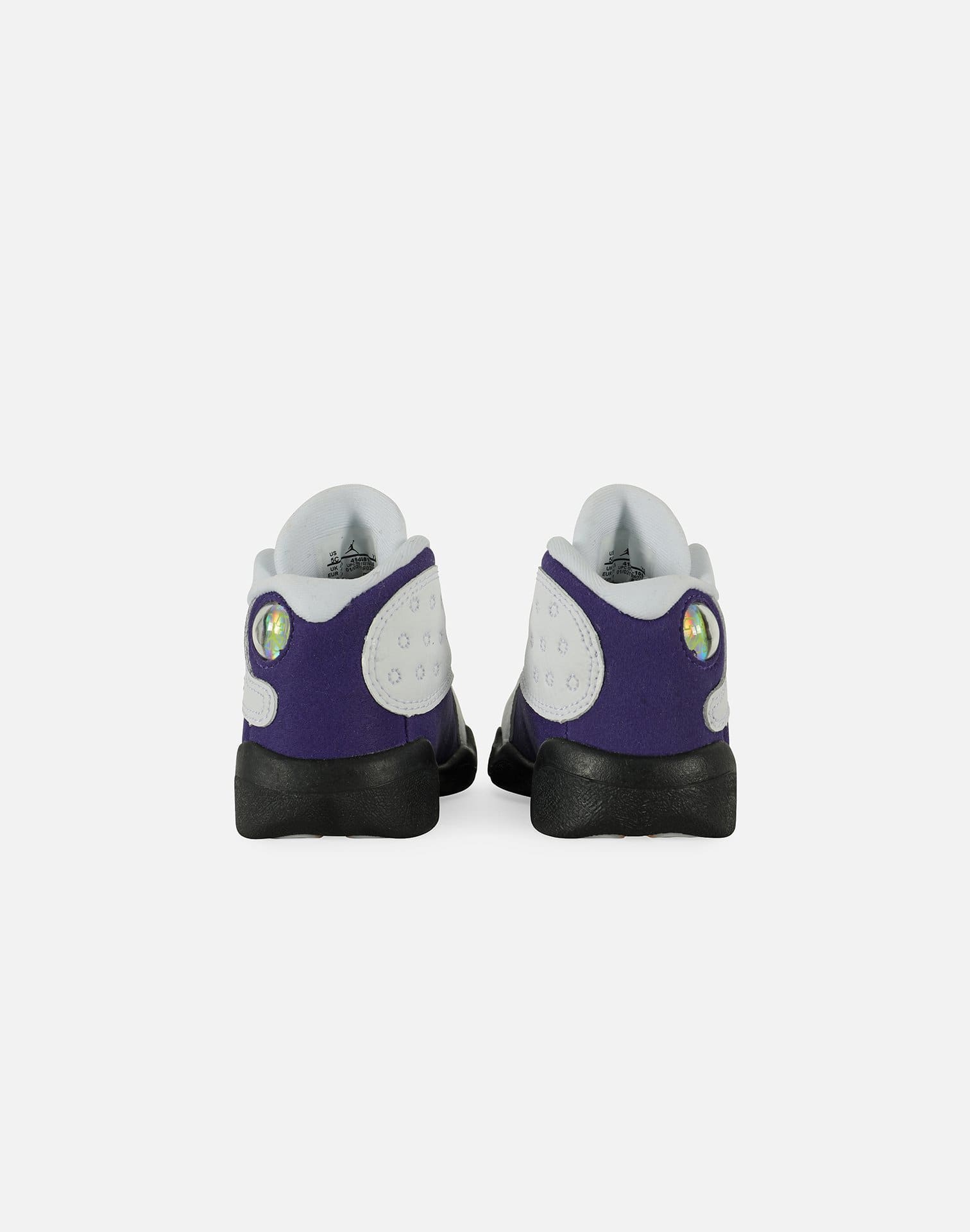 Nike Air Jordan Retro 13 Baby 5C White Purple Lakers Toddler Shoes  414581-105
