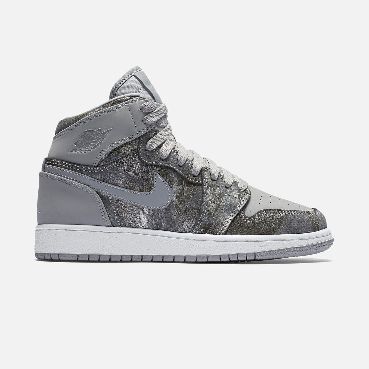 Jordan Air Jordan 1 High Retro Grade-School 'All-Star' (Wolf Grey/Metallic Silver-White)