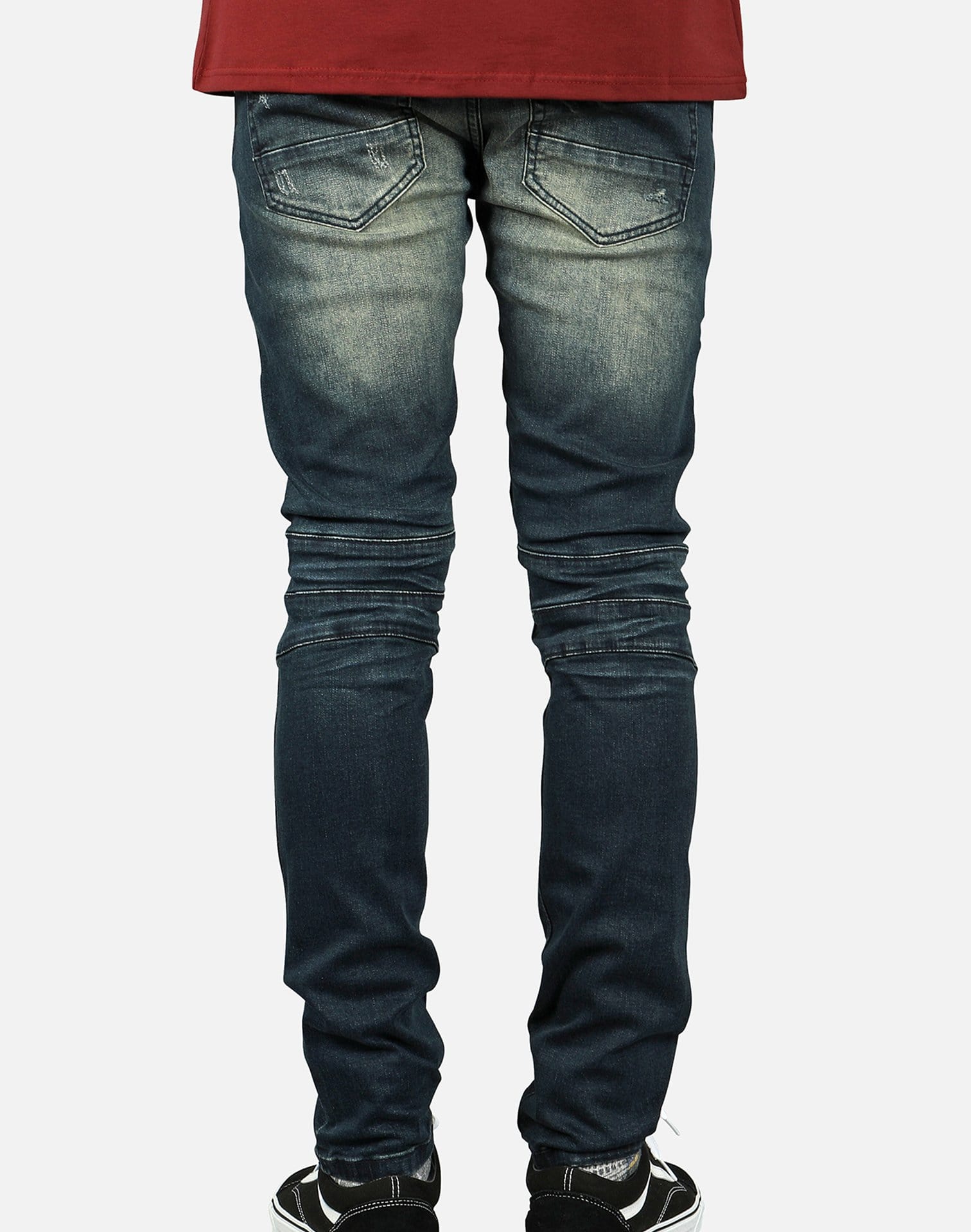 Kilogram Inc. Men's Ripped Moto Jeans