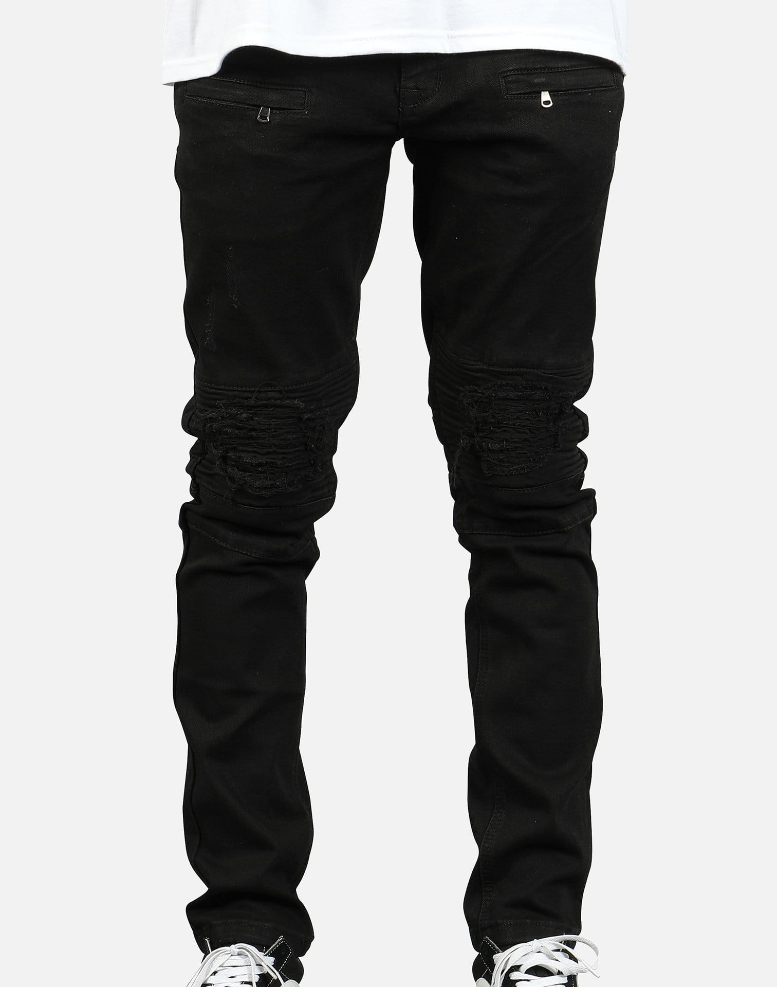 Kilogram Men's Distressed Moto Jeans