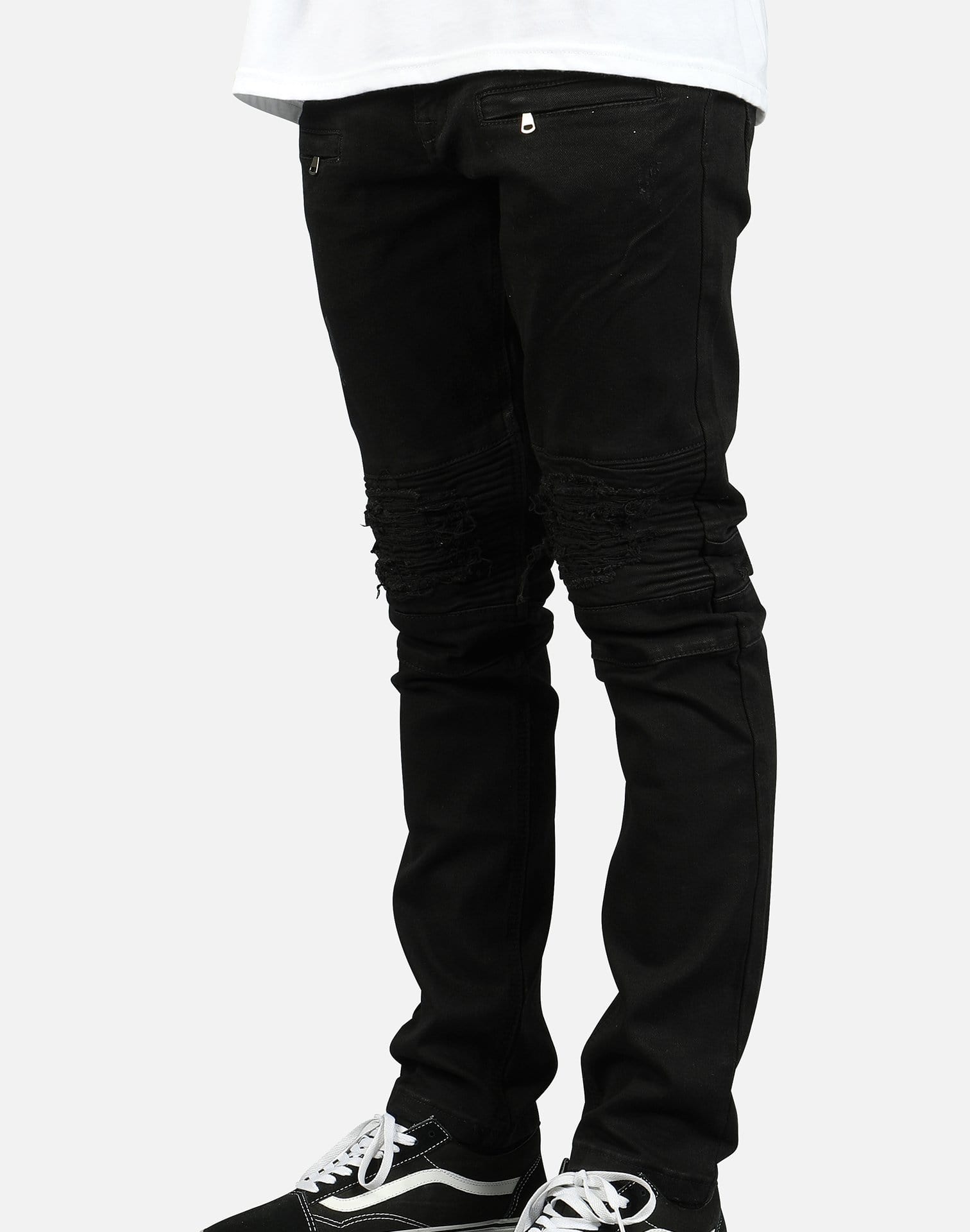 Kilogram Men's Distressed Moto Jeans