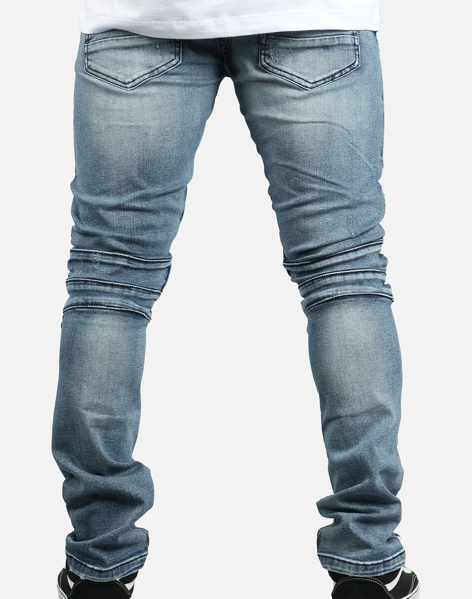 Kilogram Inc. Distressed Moto Jeans