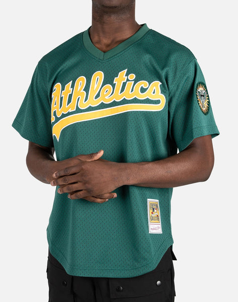 Rickey Henderson Oakland Athletics Mitchell & Ness Photo T-Shirt - Green