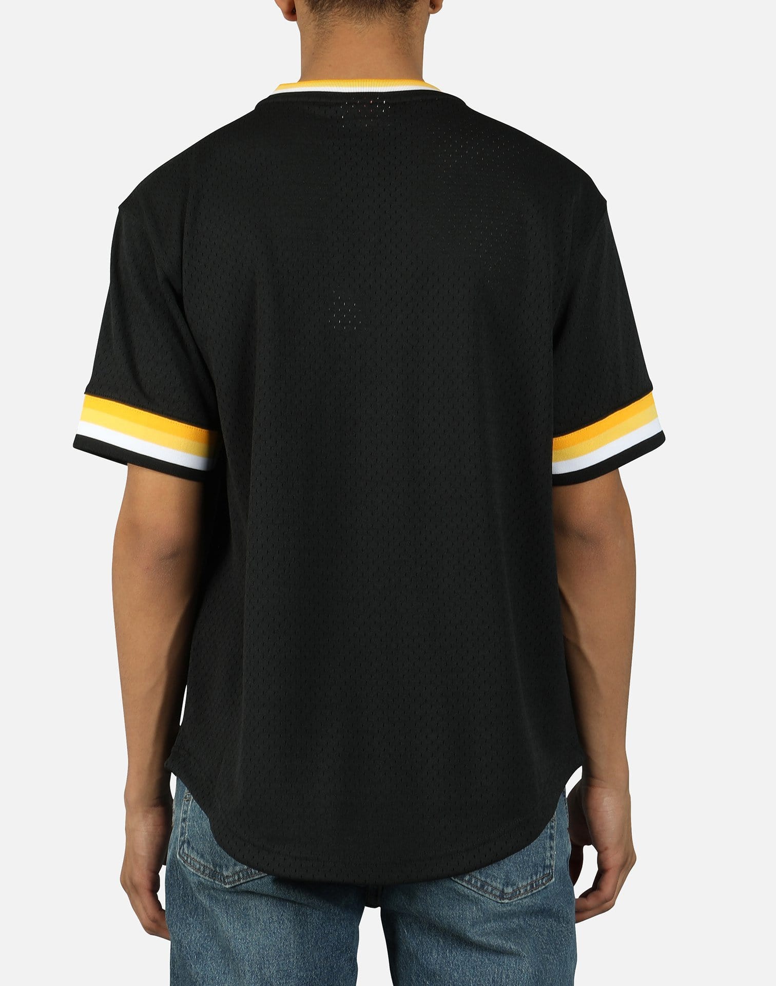 Stitches Pittsburgh Pirates Baseball Gray V-Neck Jersey Shirt Size L/XL