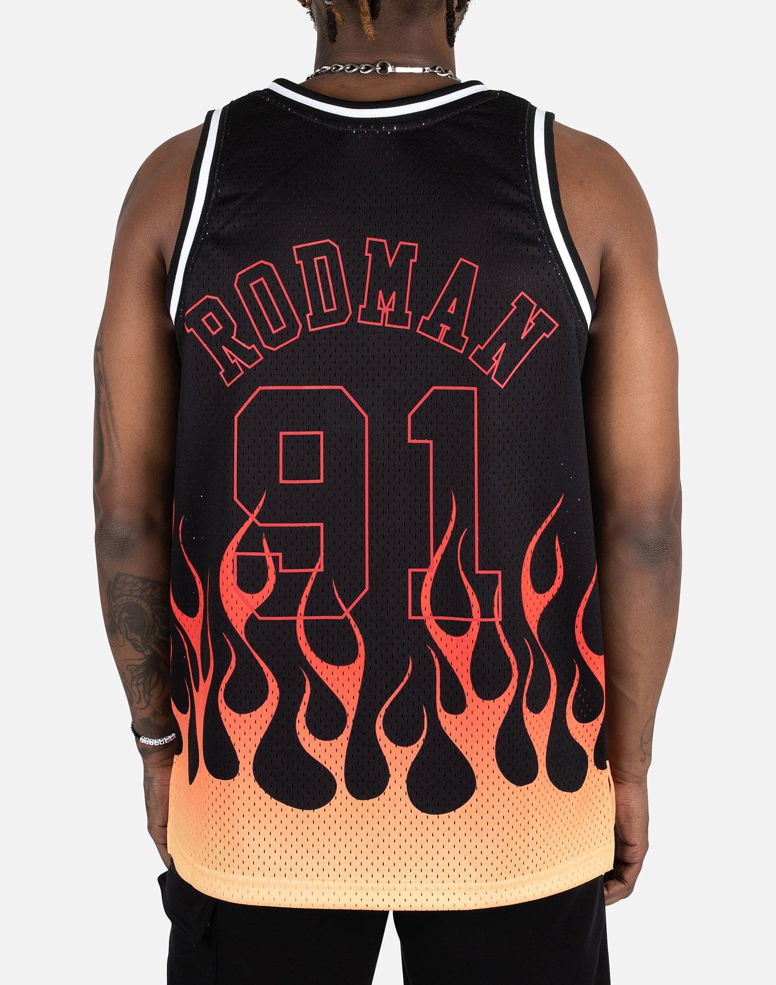 Mitchell & Ness NBA DENNIS RODMAN CHICAGO BULLS FLAMES SINGMAN 97