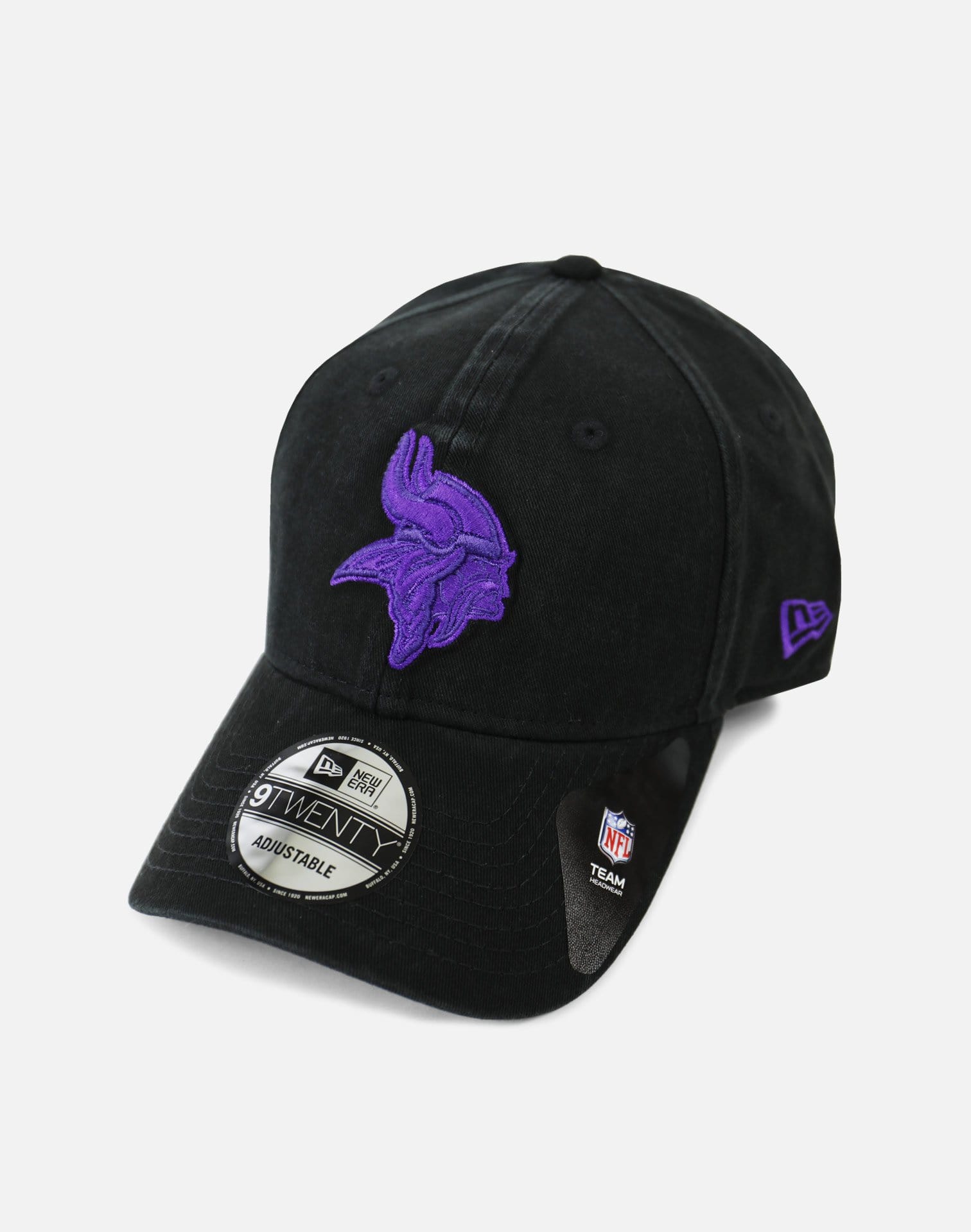 New Era Minnesota Viking Tone Front Strapback (Black)