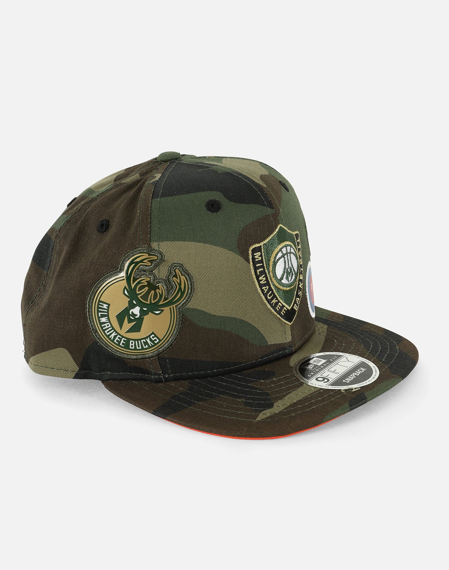 New Era NBA MILWAUKEE BUCKS WOODLAND PATCH EXCLUSIVE 9FIFTY SNAPBACK