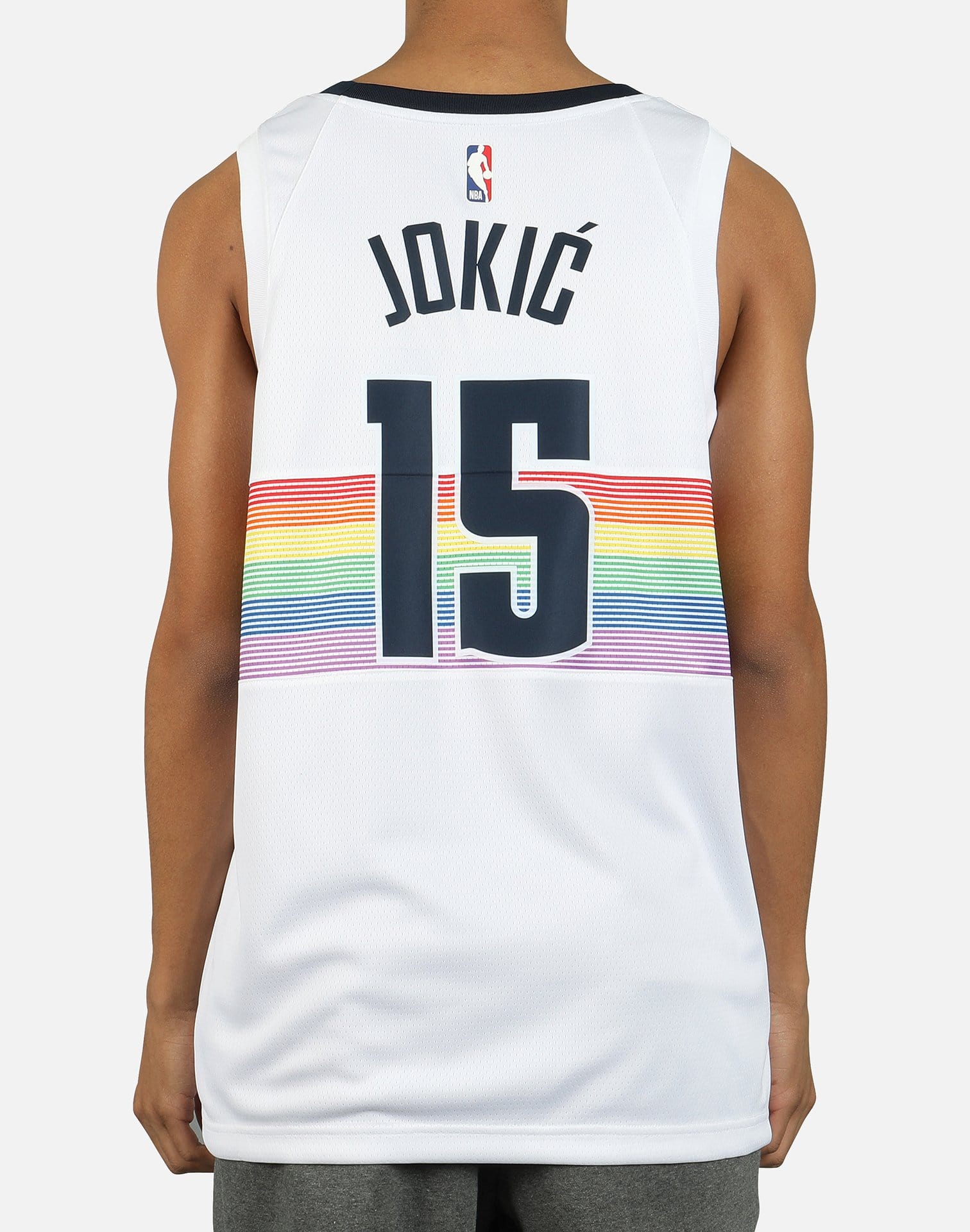 Nike Nikola Jokic Denver Nuggets CITY Rainbow Jersey Swingman Trikot NBA M