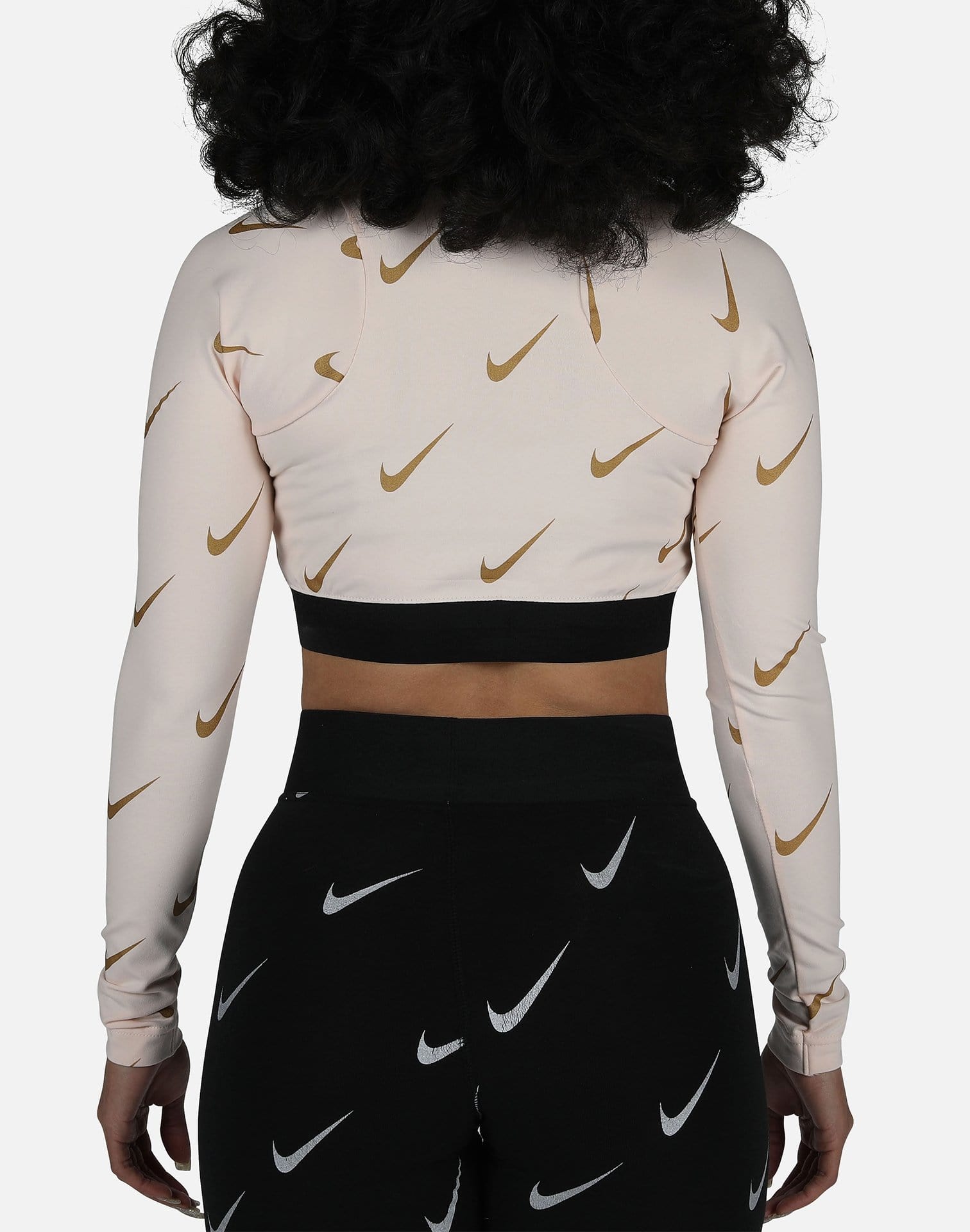 Nike NSW Women's Metallic Clash Long-Sleeve Crop Top