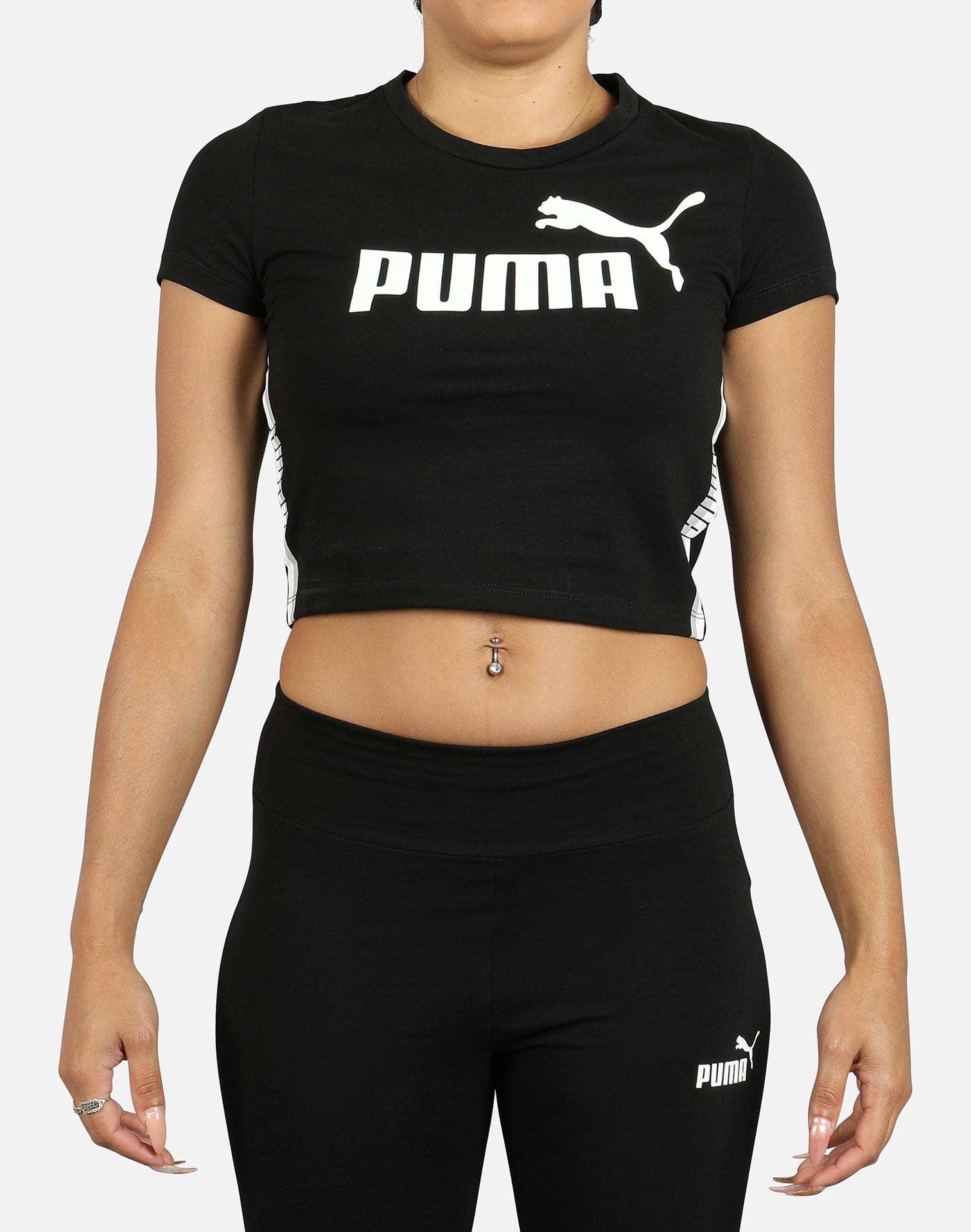 PUMA Women's Logo Cropped Tee