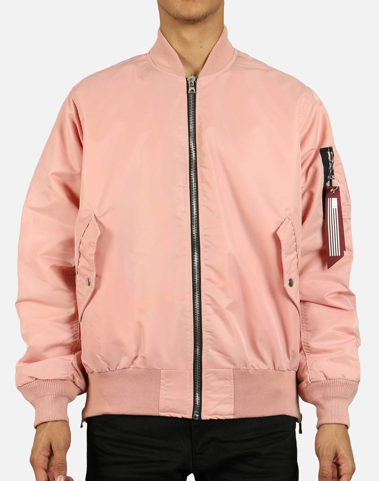 Smoke Rise Men's MA 1 Nylon Bomber Jacket